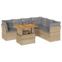 Set sofás de jardín 7 piezas y cojines ratán sintético beige von , Gartensets - Ref: Foro24-3326936, Preis: 521,11 €, Rabatt: %