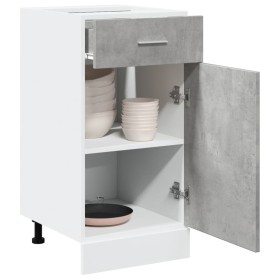 Armario inferior cajón contrachapada gris hormigón 40x46x81,5cm von , Küchenschränke - Ref: Foro24-856082, Preis: 61,87 €, Ra...