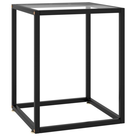 Mesa de centro con vidrio templado negra 40x40x50 cm de vidaXL, Mesas de centro - Ref: Foro24-322907, Precio: 31,54 €, Descue...