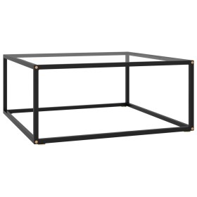 Mesa de centro negra con vidrio templado 80x80x35 cm de vidaXL, Mesas de centro - Ref: Foro24-322875, Precio: 77,99 €, Descue...