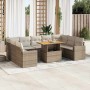 Juego de sofás jardín con cojines beige 10 pzas ratán sintético von , Gartensets - Ref: Foro24-3327082, Preis: 929,04 €, Raba...