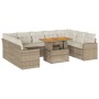 Juego de sofás jardín con cojines beige 10 pzas ratán sintético by , Garden sets - Ref: Foro24-3327082, Price: 929,04 €, Disc...