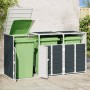 Cobertizo 3 contenedores basura acero antracita 216x81x115 cm by , Waste container supports - Ref: Foro24-4006181, Price: 205...