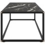 Mesa de centro negra con vidrio de mármol negro 120x50x35 cm de vidaXL, Mesas de centro - Ref: Foro24-322886, Precio: 93,09 €...