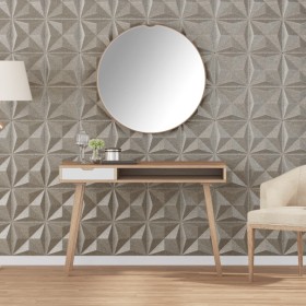 Paneles de pared 24 uds XPS origami Beton 50x50