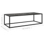 Mesa de centro negra con vidrio de mármol negro 120x50x35 cm de vidaXL, Mesas de centro - Ref: Foro24-322886, Precio: 93,09 €...