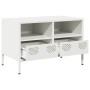 Mueble para TV acero laminado en frío blanco 68x39x43,5 cm de , Muebles TV - Ref: Foro24-851321, Precio: 138,63 €, Descuento: %