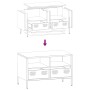 Mueble para TV acero laminado en frío blanco 68x39x43,5 cm de , Muebles TV - Ref: Foro24-851321, Precio: 138,63 €, Descuento: %