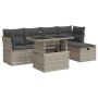 Set de sofás de jardín 6 pzas y cojines ratán sintético gris von , Gartensets - Ref: Foro24-3326143, Preis: 492,64 €, Rabatt: %