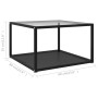 Transparenter Couchtisch aus gehärtetem Glas und Schwarz, 60 x 60 x 35 cm von vidaXL, Couchtisch - Ref: Foro24-322891, Preis:...