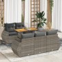 Set de muebles de jardín 6 pzas y cojines ratán sintético gris | Foro24|Onlineshop| Casa, Jardín y Más Foro24.es