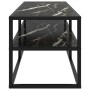 Black TV stand with black marble glass 120x40x40 cm by vidaXL, TV Furniture - Ref: Foro24-322862, Price: 103,85 €, Discount: %