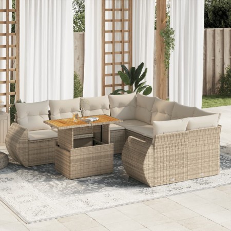 Set de sofás de jardín con cojines 9 pzas ratán sintético beige | Foro24|Onlineshop| Casa, Jardín y Más Foro24.es