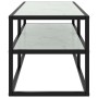 Mueble para TV negro con vidrio de mármol blanco 100x40x40 cm de vidaXL, Muebles TV - Ref: Foro24-322857, Precio: 80,99 €, De...