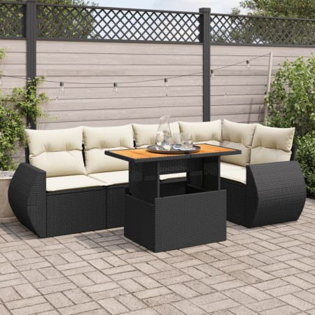 Set de sofás de jardín 6 piezas y cojines ratán sintético negro | Foro24|Onlineshop| Casa, Jardín y Más Foro24.es