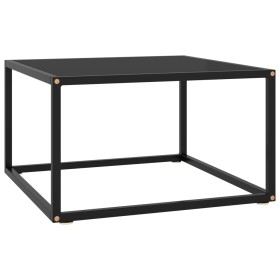 Mesa de centro negra con vidrio negro 60x60x35 cm de vidaXL, Mesas de centro - Ref: Foro24-322872, Precio: 55,99 €, Descuento: %