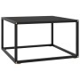 Black coffee table with black glass 60x60x35 cm by vidaXL, Coffee table - Ref: Foro24-322872, Price: 55,77 €, Discount: %