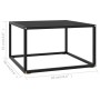 Black coffee table with black glass 60x60x35 cm by vidaXL, Coffee table - Ref: Foro24-322872, Price: 55,77 €, Discount: %