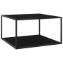 Mesa de centro negra con vidrio negro 90x90x50 cm de vidaXL, Mesas de centro - Ref: Foro24-322912, Precio: 106,83 €, Descuent...