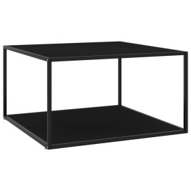 Black coffee table with black glass 90x90x50 cm by vidaXL, Coffee table - Ref: Foro24-322912, Price: 87,99 €, Discount: %