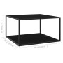 Mesa de centro negra con vidrio negro 90x90x50 cm de vidaXL, Mesas de centro - Ref: Foro24-322912, Precio: 87,99 €, Descuento: %