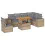 Set sofás de jardín 7 piezas y cojines ratán sintético beige by , Garden sets - Ref: Foro24-3327384, Price: 618,66 €, Discoun...