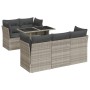 Set de sofás de jardín 6 pzas y cojines ratán sintético gris von , Gartensets - Ref: Foro24-3326103, Preis: 543,21 €, Rabatt: %