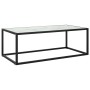 Black coffee table with white marble glass 100x50x35 cm by vidaXL, Coffee table - Ref: Foro24-322881, Price: 72,89 €, Discoun...