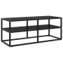 Mueble para TV negro con vidrio negro 100x40x40 cm de vidaXL, Muebles TV - Ref: Foro24-322856, Precio: 84,76 €, Descuento: %