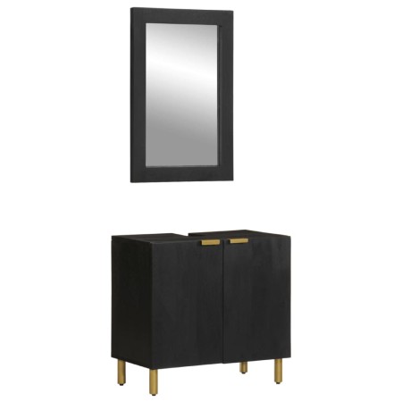 Juego de muebles de baño 2 pzas madera contrachapada negro von , Badezimmermöbel - Ref: Foro24-3309994, Preis: 154,64 €, Raba...