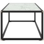 Mesa de centro negra con vidrio de mármol blanco 100x50x35 cm de vidaXL, Mesas de centro - Ref: Foro24-322881, Precio: 72,81 ...