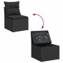 Set de sofás de jardín 7 pzas con cojines ratán sintético negro by , Garden sets - Ref: Foro24-3327002, Price: 573,01 €, Disc...