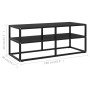 Mueble para TV negro con vidrio negro 100x40x40 cm de vidaXL, Muebles TV - Ref: Foro24-322856, Precio: 84,76 €, Descuento: %