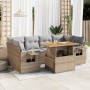 Set sofás de jardín 7 piezas y cojines ratán sintético beige | Foro24|Onlineshop| Casa, Jardín y Más Foro24.es