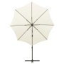 Cantilever parasol with pole and LED lights 300 cm sand by vidaXL, Umbrellas - Ref: Foro24-312336, Price: 118,07 €, Discount: %