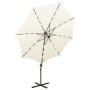 Cantilever parasol with pole and LED lights 300 cm sand by vidaXL, Umbrellas - Ref: Foro24-312336, Price: 118,07 €, Discount: %