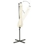 Cantilever parasol with pole and LED lights 300 cm sand by vidaXL, Umbrellas - Ref: Foro24-312336, Price: 118,07 €, Discount: %