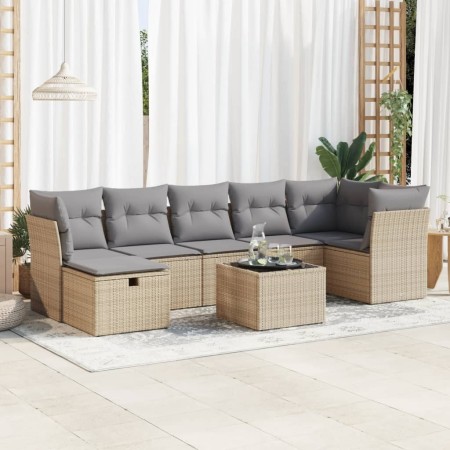 Set de sofás de jardín y cojines 8 piezas ratán sintético beige von , Gartensets - Ref: Foro24-3325315, Preis: 537,26 €, Raba...