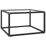 Black coffee table with tempered glass 60x60x35 cm by vidaXL, Coffee table - Ref: Foro24-322871, Price: 53,77 €, Discount: %