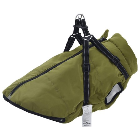 Abrigo perro arnés impermeable reflectante 6XL verde militar | Foro24|Onlineshop| Casa, Jardín y Más Foro24.es