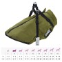 Abrigo perro arnés impermeable reflectante 6XL verde militar | Foro24|Onlineshop| Casa, Jardín y Más Foro24.es