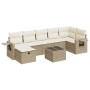 Set de sofás de jardín y cojines 8 piezas ratán sintético beige by , Garden sets - Ref: Foro24-3325514, Price: 706,79 €, Disc...