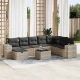 Set muebles jardín 9 pzas y cojines ratán sintético gris claro | Foro24|Onlineshop| Casa, Jardín y Más Foro24.es