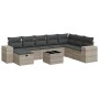 Set muebles jardín 9 pzas y cojines ratán sintético gris claro | Foro24|Onlineshop| Casa, Jardín y Más Foro24.es