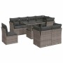 Set de sofás de jardín con cojines 9 pzas ratán sintético gris | Foro24|Onlineshop| Casa, Jardín y Más Foro24.es