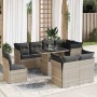 Set muebles jardín 9 pzas y cojines ratán sintético gris claro | Foro24|Onlineshop| Casa, Jardín y Más Foro24.es