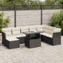 Set de sofás de jardín con cojines 9 pzas ratán sintético negro | Foro24|Onlineshop| Casa, Jardín y Más Foro24.es