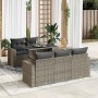 Set de muebles de jardín 6 pzas y cojines ratán sintético gris | Foro24|Onlineshop| Casa, Jardín y Más Foro24.es