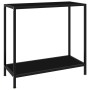 Mesa de consola negro vidrio templado 80x35x75 cm de vidaXL, Mesas auxiliares - Ref: Foro24-322832, Precio: 61,23 €, Descuent...