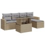 Juego de sofás jardín con cojines 6 pzas ratán sintético beige by , Garden sets - Ref: Foro24-3326300, Price: 488,68 €, Disco...